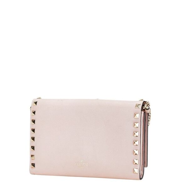 Valentino Rockstud Leather Chain Wallet Shoulder Bag - Picture 3 of 10